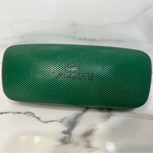 Lacoste Green Aligator Pattern Hard Glass Case, some defects see pictures.Fair